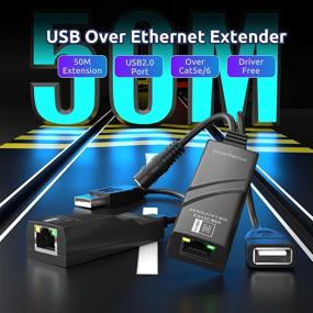 img 1 attached to 💻 VTOP USB 2.0 Ethernet Extender: Connect USB Network over 165ft with Cat5e/Cat6/CAT7 - Windows/Mac/Ubuntu Compatible (Driver Free Version)