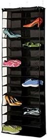 img 3 attached to 👟 OUNONA 26 Large Pockets-Over the Door Hanging Shoe Organizer, Closet Shelves Rack Hanging Storage Space Saver in Black