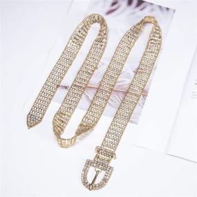 img 1 attached to Dubulle Diamond Rhinestone Crystal Accessory Women's Accessories and Belts