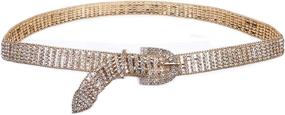 img 4 attached to Dubulle Diamond Rhinestone Crystal Accessory Women's Accessories and Belts