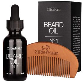 img 4 attached to 🧔 ZilberHaar Organic Beard Oil №1 - Natural Beard Growth and Hydration with Pure Moroccan Argan and Jojoba Oil - 1 oz - Includes Free Beard Comb Gift