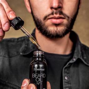 img 3 attached to 🧔 ZilberHaar Organic Beard Oil №1 - Natural Beard Growth and Hydration with Pure Moroccan Argan and Jojoba Oil - 1 oz - Includes Free Beard Comb Gift