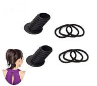 👱 volumizing hair bump tool - ponytail holder hair elastics with styling insert for fast and simple diy hairstyles - perfect ponytail styling tool for women and girls, 2 pack (black) logo