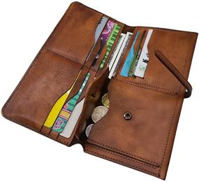 img 3 attached to 👛 Ultrathin Genuine Leather Organizer Wallets for Women - Handbags and Wallets Combo