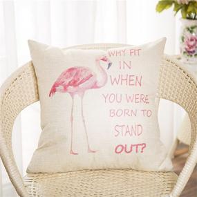 img 1 attached to Fahrendom Flamingo Décor Motivational Nursery Sign: Stand Out with This Home Decorative Throw Pillow Case