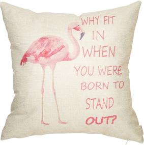 img 3 attached to Fahrendom Flamingo Décor Motivational Nursery Sign: Stand Out with This Home Decorative Throw Pillow Case