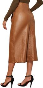 img 3 attached to 💃 SweatyRocks Women's Elegant Leather Medium Skirts: Stylish Women's Clothing Solution