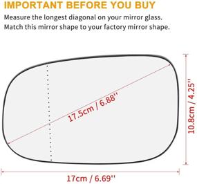 img 2 attached to 🔍 X AUTOHAUX Обогреваемое зеркало с подложкой для левой стороны водителя, LH, левое зеркало заднего вида, совместимое с Volvo C30 C70 S40 S60.
