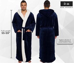 img 2 attached to Ross Michaels Sherpa-Lined Hooded 🧖 Bathrobe - Enhanced SEO-Friendly Product Name