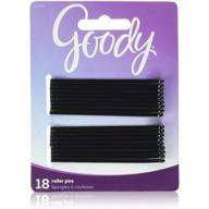 📌 goody black roller pins - 3 inches, 18 per pack (2-pack - 36 pins) logo