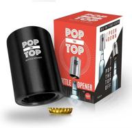 🍺 taza pop-the-top beer bottle opener (black): the ultimate automatic cap opener for fun and damage-free bottle opening logo