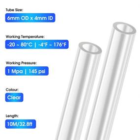 img 2 attached to 🔧 TAILONZ PNEUMATIC Clear Polyurethane PU Air Hose Pipe Tube Kit - 6mm OD 4mm ID - 10 Meter Length