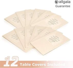 img 1 attached to Allgala 12 Pack Disposable Tablecloth 12PK Ivory TC58222