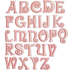 img 2 attached to 🔤 78-Piece Set of 1-Inch Pink Alphabet Letter Patches - Perfect for Crafts and Sewing