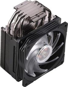 img 2 attached to 💨 Cooler Master Hyper 212 Black Edition RGB CPU Air Cooler with SF120R RGB Fan, Anodized Gun-Metal Black, Brushed Nickel Fins, 4 Copper Heat Pipes for Enhanced Cooling Performance – Compatible with AMD Ryzen/Intel LGA1151 Processors