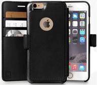 📱 lupa iphone se wallet case - stylish, slim, and durable, lightweight with classic design &amp; ultra-strong magnetic closure - faux leather, se black, apple se (2020)… logo