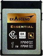 💾 exascend essential cfexpress карта типа b, 1 тб, до 1,700 мб/с, совместима с камерами canon, nikon, panasonic и другими. логотип