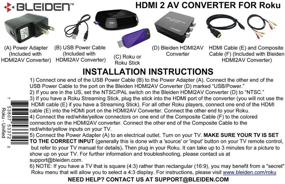 img 3 attached to 🔌 HDMI to 3RCA Composite AV Converter for Roku: Compatible with Roku 2, 3, 4, Express, Ultra, and Streaming Stick (All Models)
