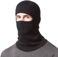 black one size minus33 merino wool 740 expedition balaclava logo