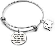 lucky elephant friendship bracelets: stylish caromay girls bangle bracelets for women, bestie bracelet gift for friends - adjustable design, perfect for graduation & birthdays! logo