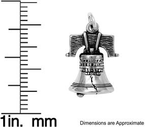 img 3 attached to Raposa Elegance Sterling Silver Liberty Bell Charm: Exquisite 16mm x 13.5mm Jewelry Piece