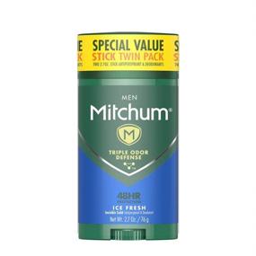 img 4 attached to 🧊 Mitchum Men's Triple Odor Defense Invisible Solid 48 Hour Protection Deodorant Stick, Dermatologist Tested, Ice Fresh, 2.7 oz (Pack of 2)