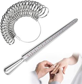 img 4 attached to 📏 Aluminum Ring Mandrel and Ring Sizer Gauge - 27PCS Metal Circle Models (US Size 0-13) for Jewelry Making and Accurate Ring Sizing - Ring Sizer Measuring Tool