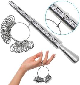 img 1 attached to 📏 Aluminum Ring Mandrel and Ring Sizer Gauge - 27PCS Metal Circle Models (US Size 0-13) for Jewelry Making and Accurate Ring Sizing - Ring Sizer Measuring Tool