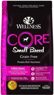 🐶 wellness core grain free small breed turkey dry dog food: high protein, natural, made in usa, no meat by-product, fillers, artificial flavors, or preservatives, for adult dogs logo