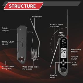 img 3 attached to Probe Thermometer Digital Kitchen Alarm Kitchen & Dining