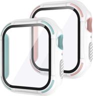 [2pack] tensea for apple watch screen protector case se series 6 5 4 44mm 40mm accessories logo