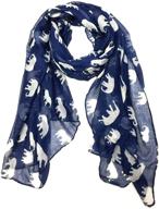 🧣 elevate your style with wrapables elephant print scarf wrap for women logo