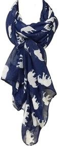 img 1 attached to 🧣 Elevate Your Style with Wrapables Elephant Print Scarf Wrap for Women