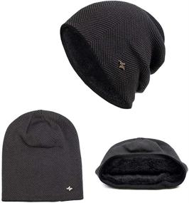 img 1 attached to ❄️ Cozy Winter Knit Hat for Men - Soft Stretch Cuff Beanies Cap, Warm Slouchy Beanie Hat (Black)