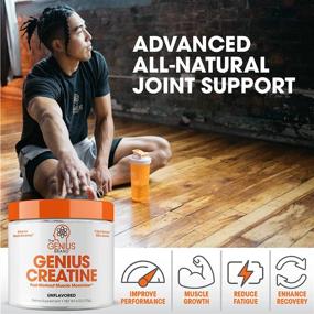 img 1 attached to 💪 Genius Creatine Powder: Premium Post-Workout Recovery Drink for Lean Muscle Gain, Creapure Monohydrate & Beta Alanine | Natural Anabolic Mass Gainer for Men & Women - Ultimate Muscle Builder, 170G