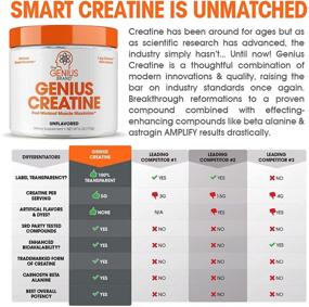 img 2 attached to 💪 Genius Creatine Powder: Premium Post-Workout Recovery Drink for Lean Muscle Gain, Creapure Monohydrate & Beta Alanine | Natural Anabolic Mass Gainer for Men & Women - Ultimate Muscle Builder, 170G
