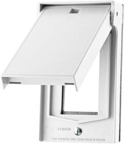 img 1 attached to 🔌 Leviton 4998-W: Weather-Resistant 1-Gang Decora/GFCI Device Wallplate with Self Closing Lid, White