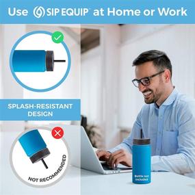 img 2 attached to 🥤 Sip Equip Wide Mouth Straw Lids (2 Pack) – Perfect Fit for Hydro Flask, Simple Modern, Hydro Cell, Thermoflask, Takeya, Vmini, Iron Flask - Includes 2 Lids, 2 Straws, and 1 Straw Brush