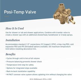 img 1 attached to Moen 2580 Posi-Temp Brass Shower 🚿 Valve: Hassle-Free Pressure Balancing with 1/2-Inch PEX Connection