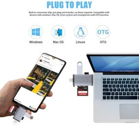 img 2 attached to 📸 Versatile 6-in-1 Multi Disc Card Reader: USB C/Type C/MicroUSB/OTG/USB3.0 to USB 2.0/SD/TF, 3 Slots for USB Drive/SD/SDHC/SDXC/MIMC/RSMMCMicro SD/Micro SDHC/Micro SDXC