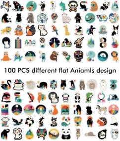 img 2 attached to 🌟 100 PCS Water Bottle Sticker Pack - Animals Laptop Computer Vinyl Stickers: Waterproof, Trendy VSCO Stickers for Teens Girls Boys, Motorcycle, Bicycle, Skateboard, Luggage, Phone