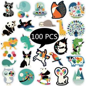 img 3 attached to 🌟 100 PCS Water Bottle Sticker Pack - Animals Laptop Computer Vinyl Stickers: Waterproof, Trendy VSCO Stickers for Teens Girls Boys, Motorcycle, Bicycle, Skateboard, Luggage, Phone