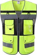 jiksafety reflective breathable vest - high visibility yellow & black design логотип