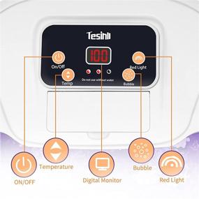 img 3 attached to ♨️ Облегчение давления на стопы с регулируемым нагревом, таймером и пузырьками О2 - Массажер для ног и ванночка для ног