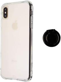 img 2 attached to 📱 Clear + Solid Black Ring Bundle - Case-Mate iPhone XS Max Tough Case for Apple iPhone 6.5" - Clear/Black