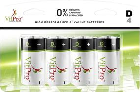 img 1 attached to VitPro D Cell Alkaline Batteries 4-Pack - Long Shelf Life, Convenient Open Design, Premium Quality Batteries