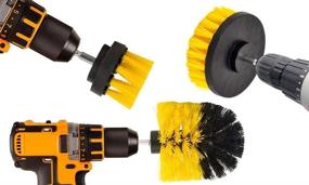 img 2 attached to 🔧 Advanced Auto Care Set: Drill Brush Power Kit for Car Washing and Detailing, Long-Reach Removable Extension, 3 Size Variants, Replaceable Soft White Scrubber Brushes with Quick Change Extender