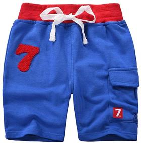 img 2 attached to 🩳 AMMENGBEI 3 Pack Summer Cotton Shorts: Boys' Clothing Essential for Comfortable Style