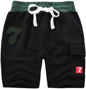 img 3 attached to 🩳 AMMENGBEI 3 Pack Summer Cotton Shorts: Boys' Clothing Essential for Comfortable Style