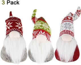 img 3 attached to 🎄 Juegoal Handmade Plush Gnome Santa Scandinavian Swedish Tomte, Christmas Elf Toy Holiday Present, Winter Table Decor, Set of 3